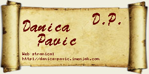 Danica Pavić vizit kartica